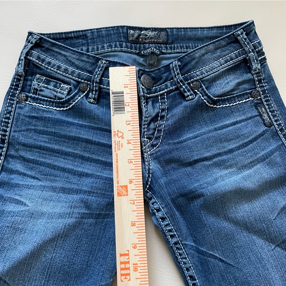 NWOT Silver Jeans Twisted Slit Ankle Bootcut Stretch Womens 24W 33L - Picture 9 of 15